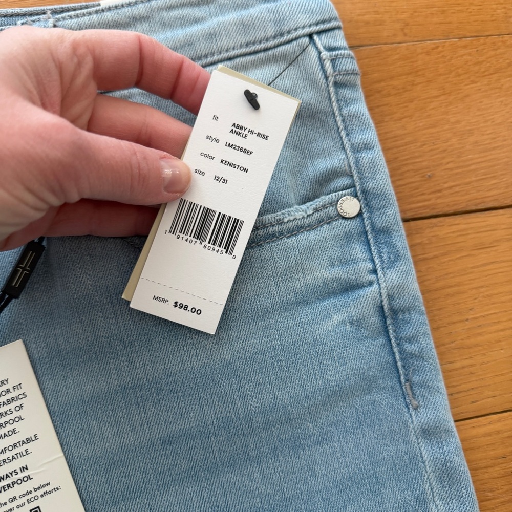 NWT Liverpool Abby Hi-Rise Ankle Keniston Blue Jeans Size 12/31 Women - Picture 6 of 14